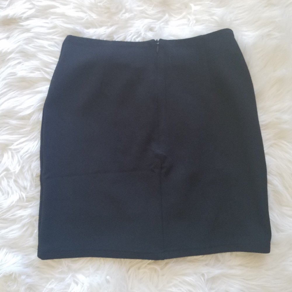 Black Skirt with Floral Embroidery - Picture 2 of 2